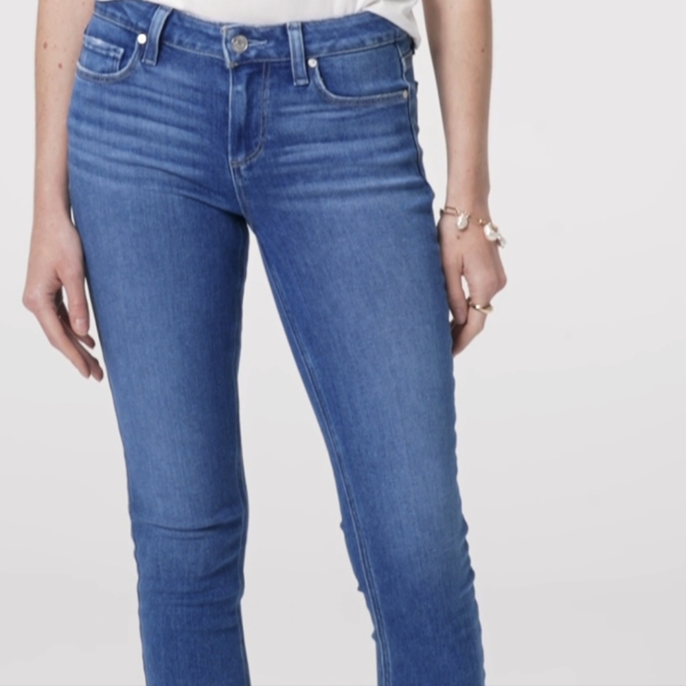 PAIGE Blue Skinny Jeans with Medium Wash